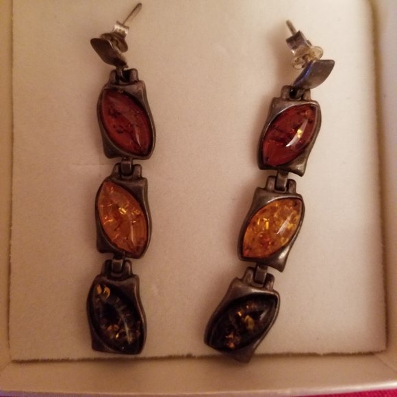 Amber Earrings - Picture 1 of 1